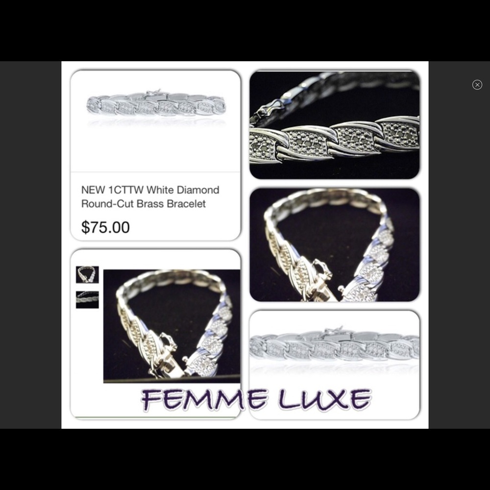 Femme Luxe Sterling Silver round brass Bracelet!!!